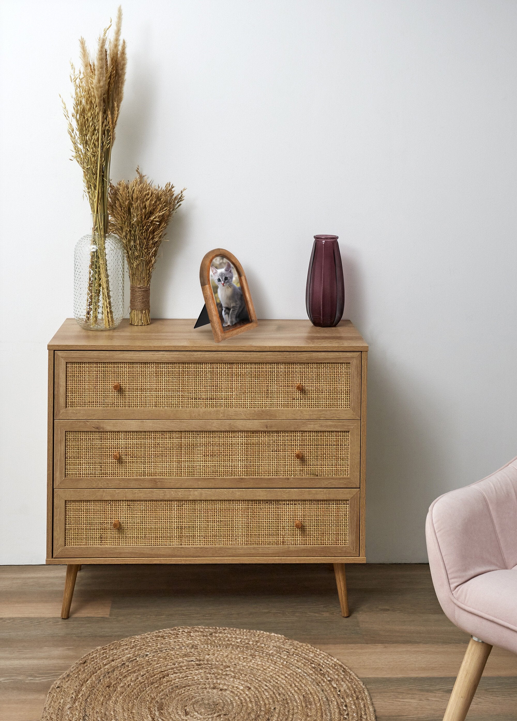 Wooden_photo_frame,_arch_shape_Brown_SF1_slim