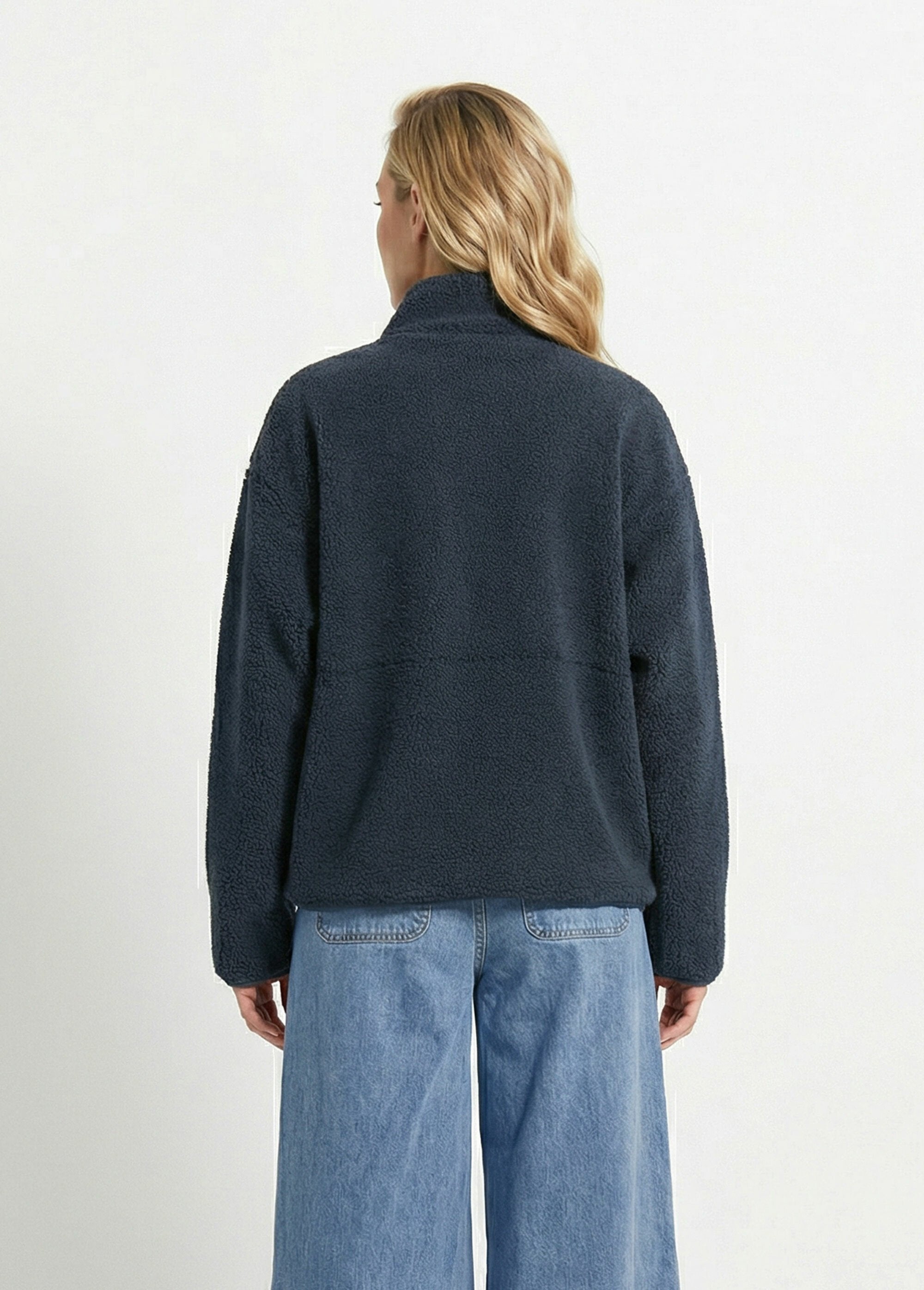 Warm_fleece_zip-up_vest,_high_collar_Marine_DO1_slim