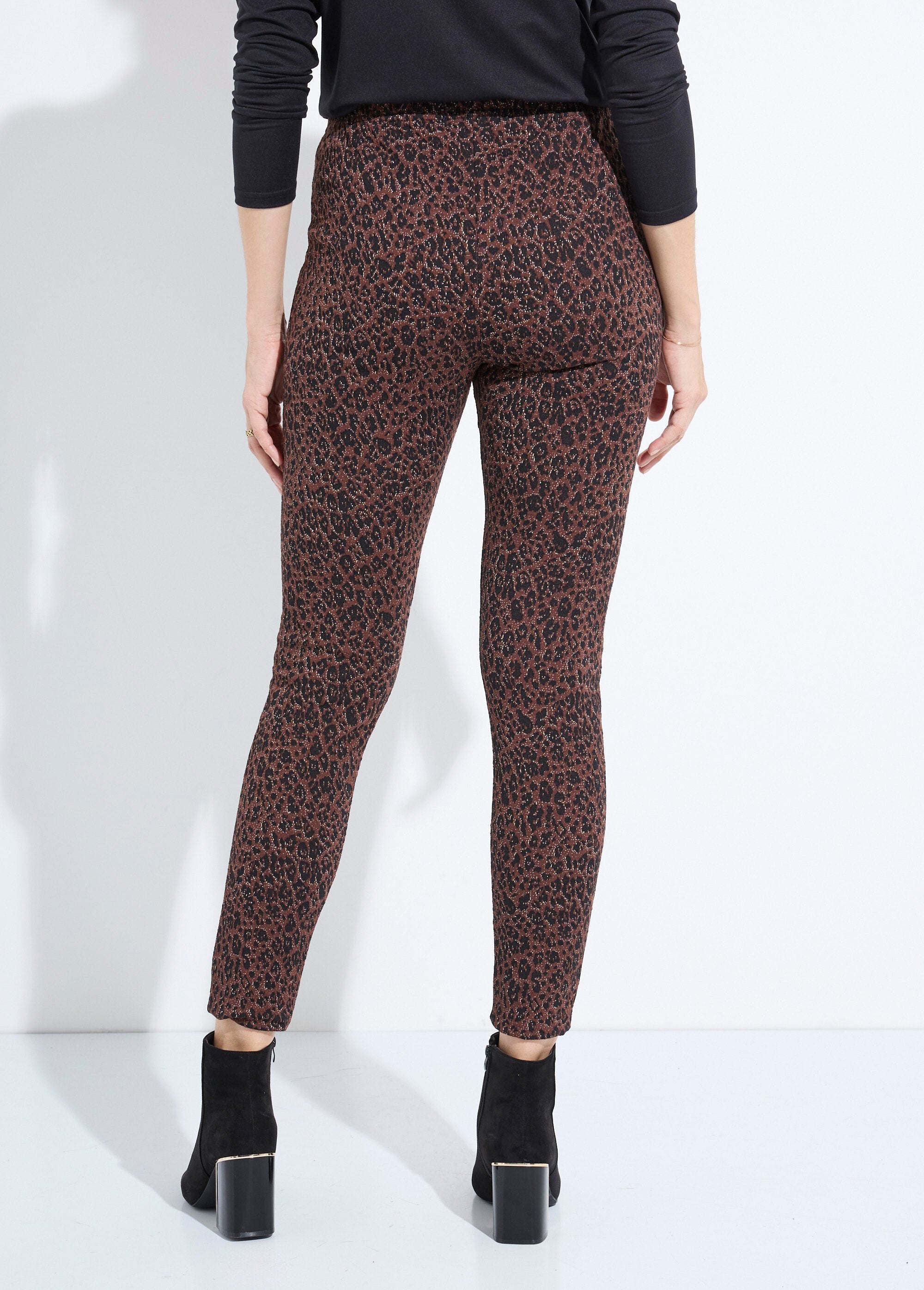 Animal_skin_jacquard_leggings_with_elasticated_waist_Brown_and_black_DO1_slim