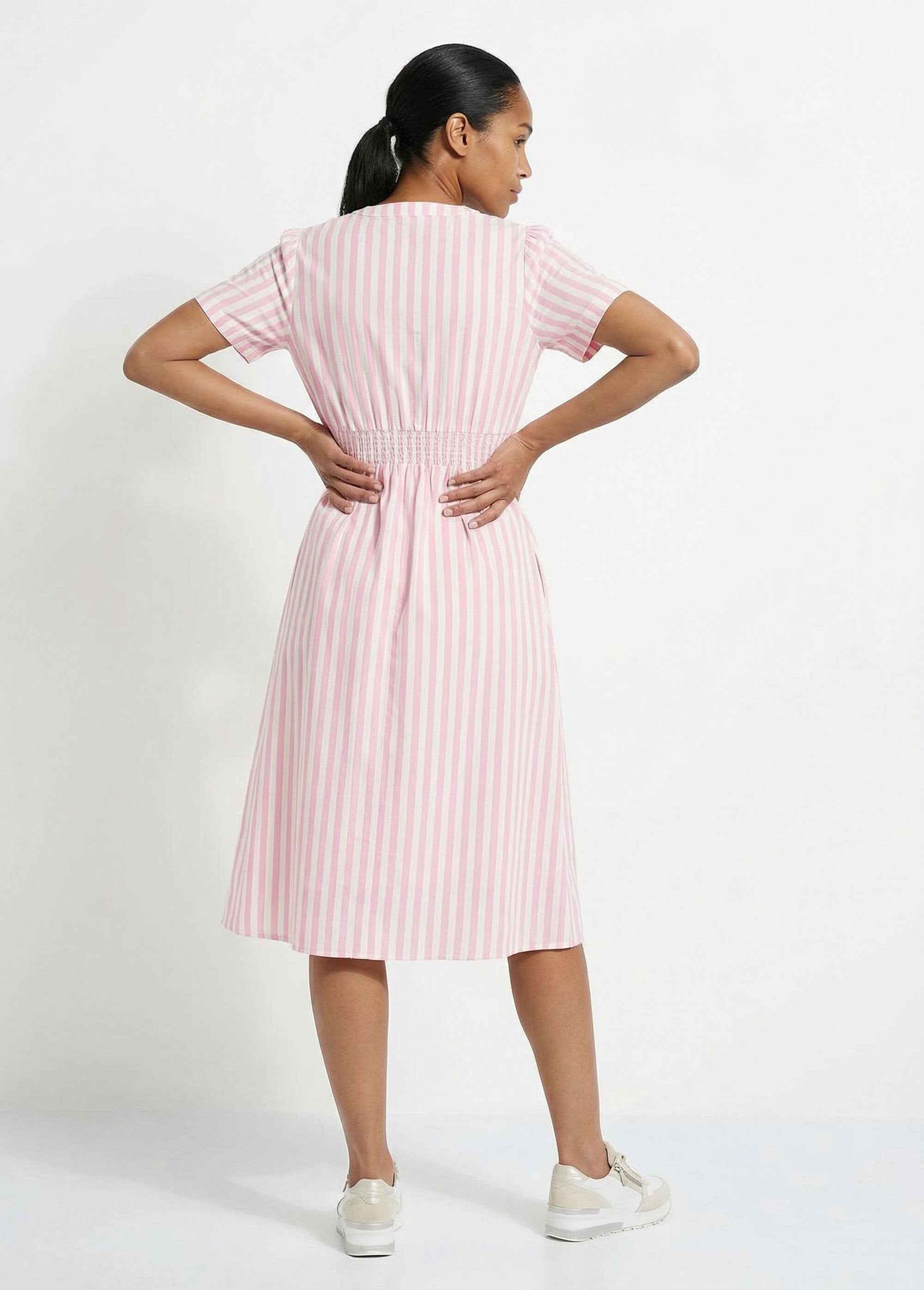 High-waisted_striped_pure_cotton_dress_Striped_rose_DO1_slim