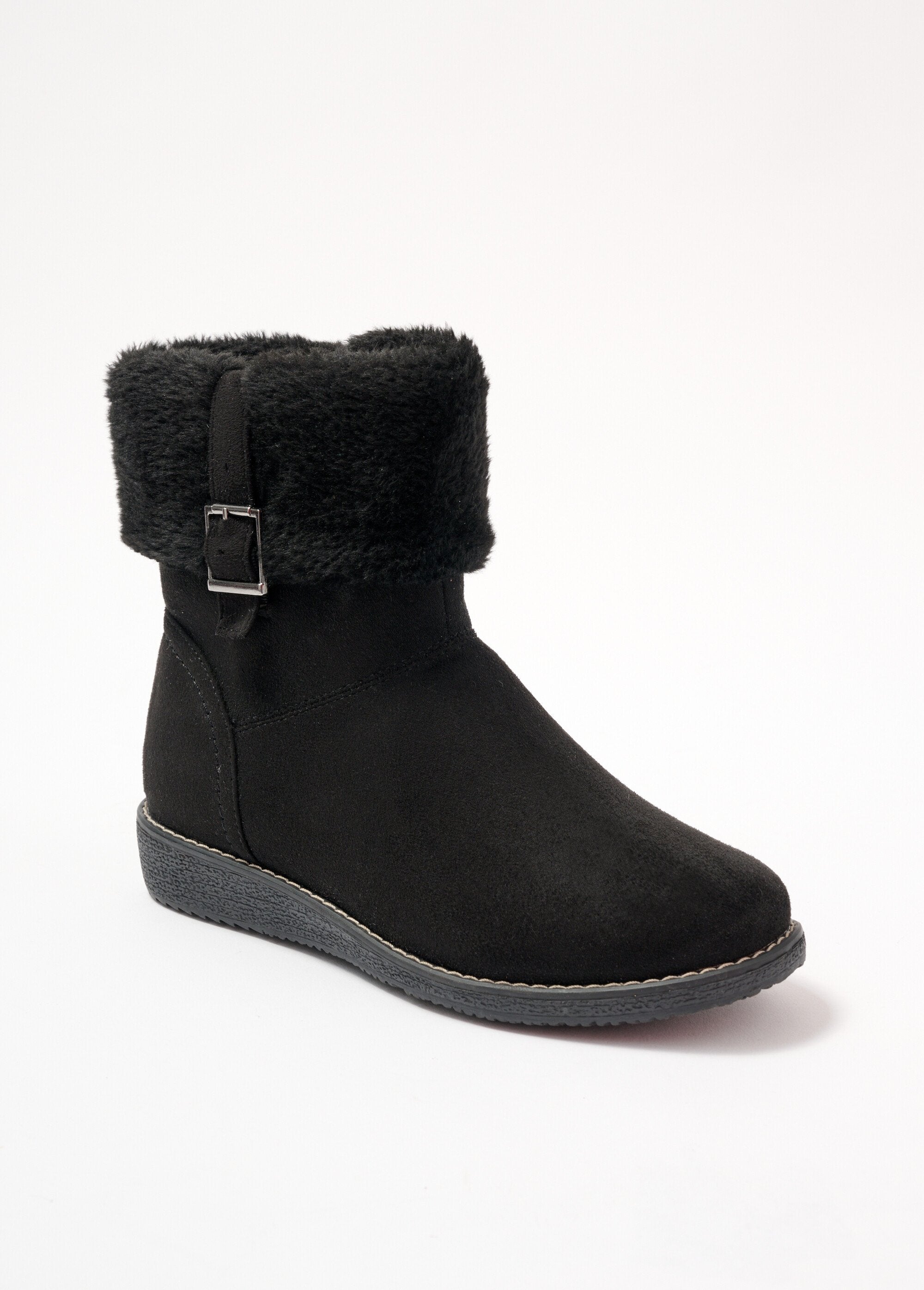 Vegan_faux-fur_cuff_boots_comfort_width_Black_FA1_slim