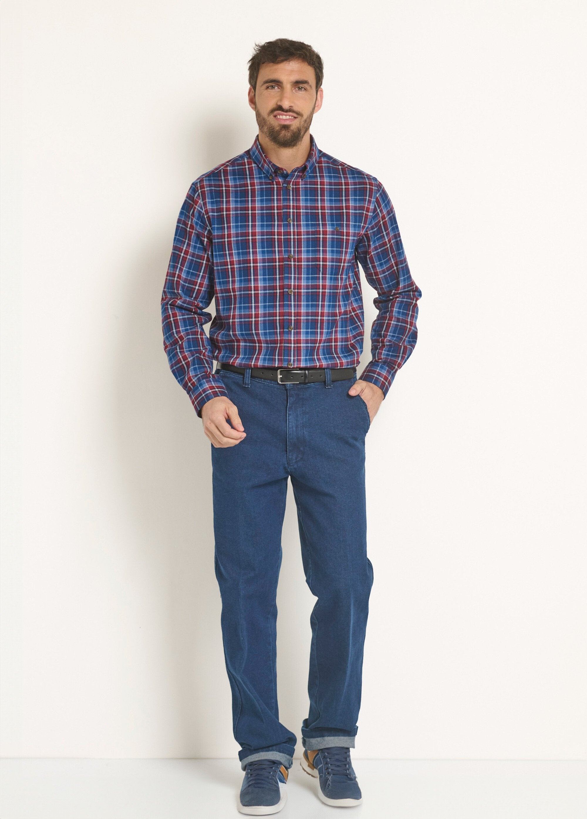 Flannel_shirt_with_velvet_details,_bright_Blue_tiles_SF1_slim