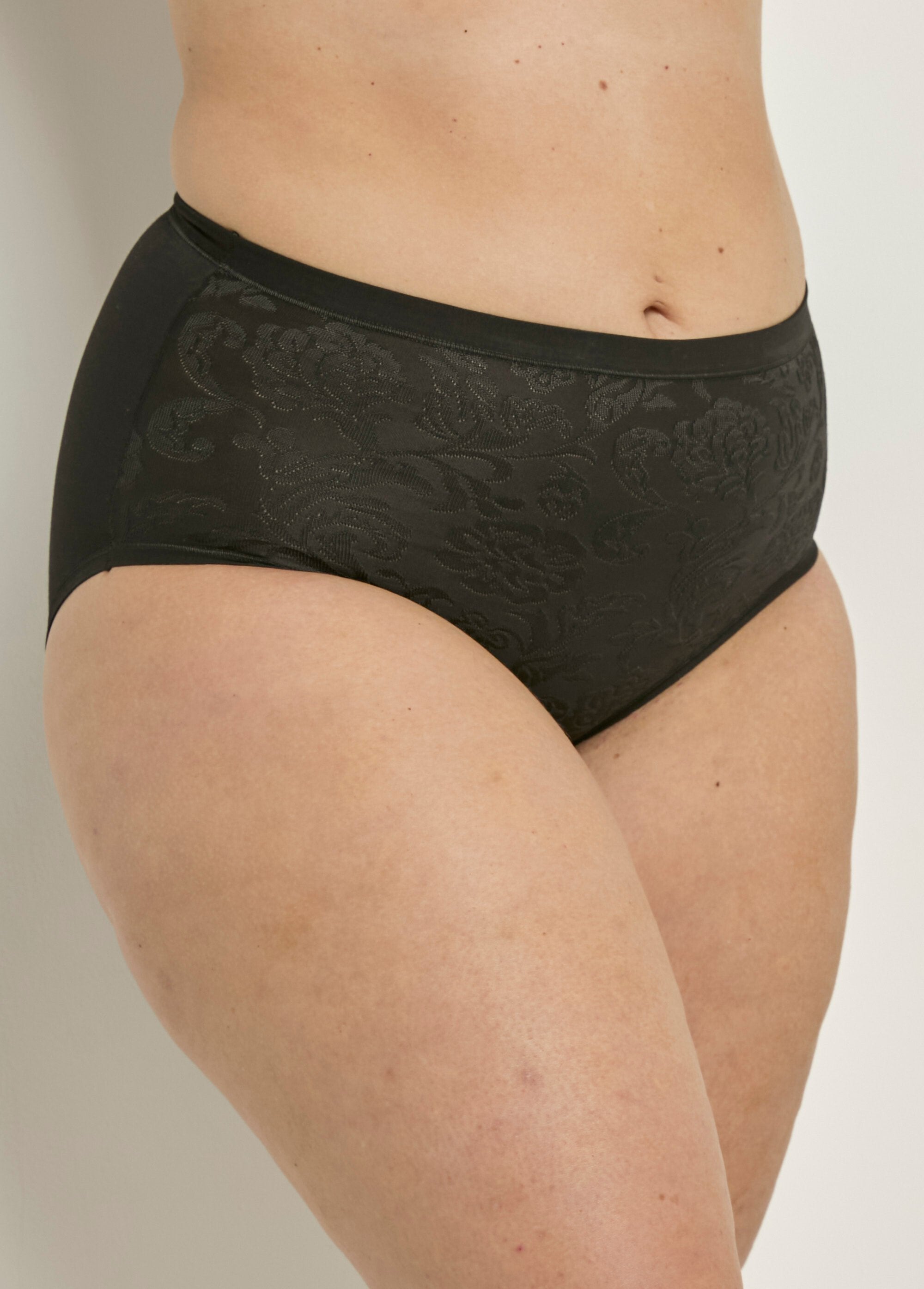 High-waisted_briefs_with_matte/shiny_effect_-_pack_of_2_Black_lot2_FA1_curvy