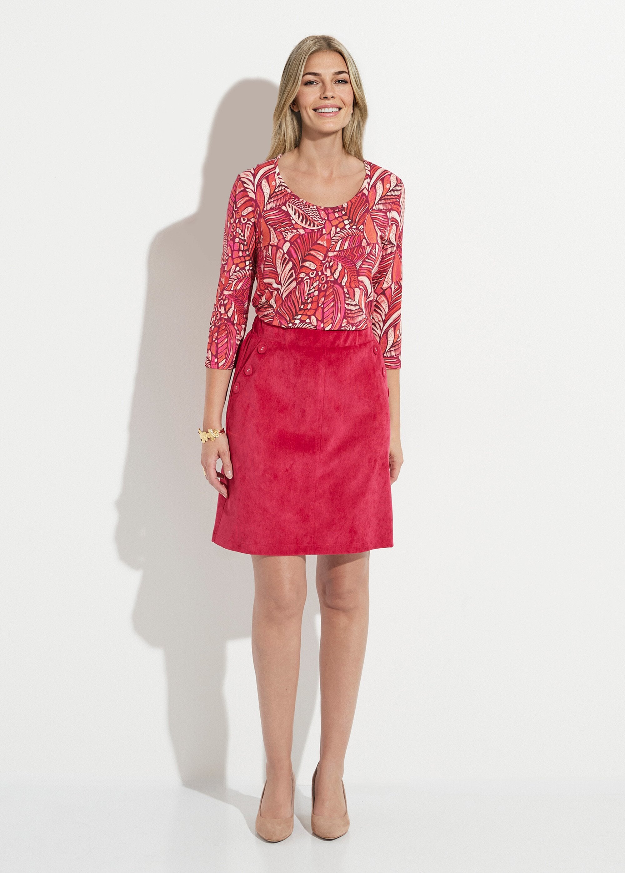 Short,_straight_corduroy_skirt_with_a_semi-elasticated_waistband_Red_SF1_slim