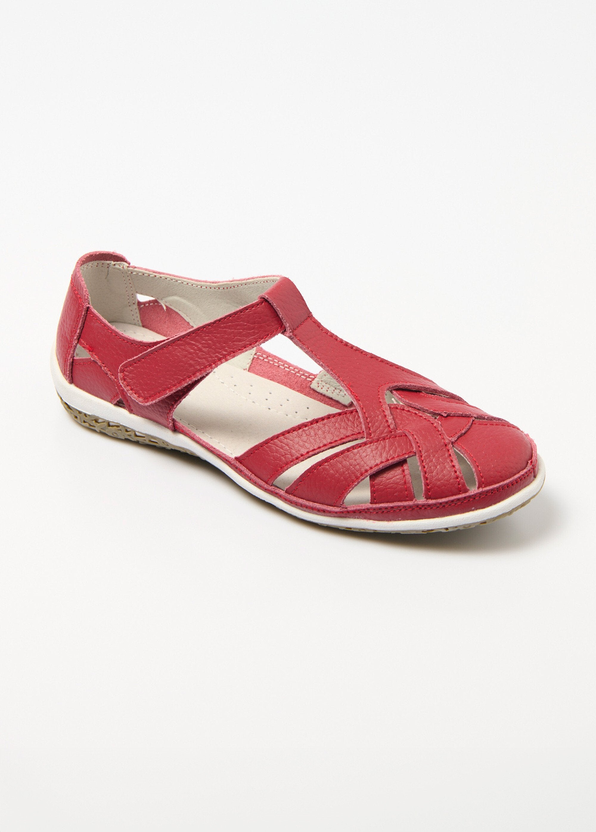 La_Bottine_Souriante®_-_Comfort_width_summer_sandals_Red_FA1_slim