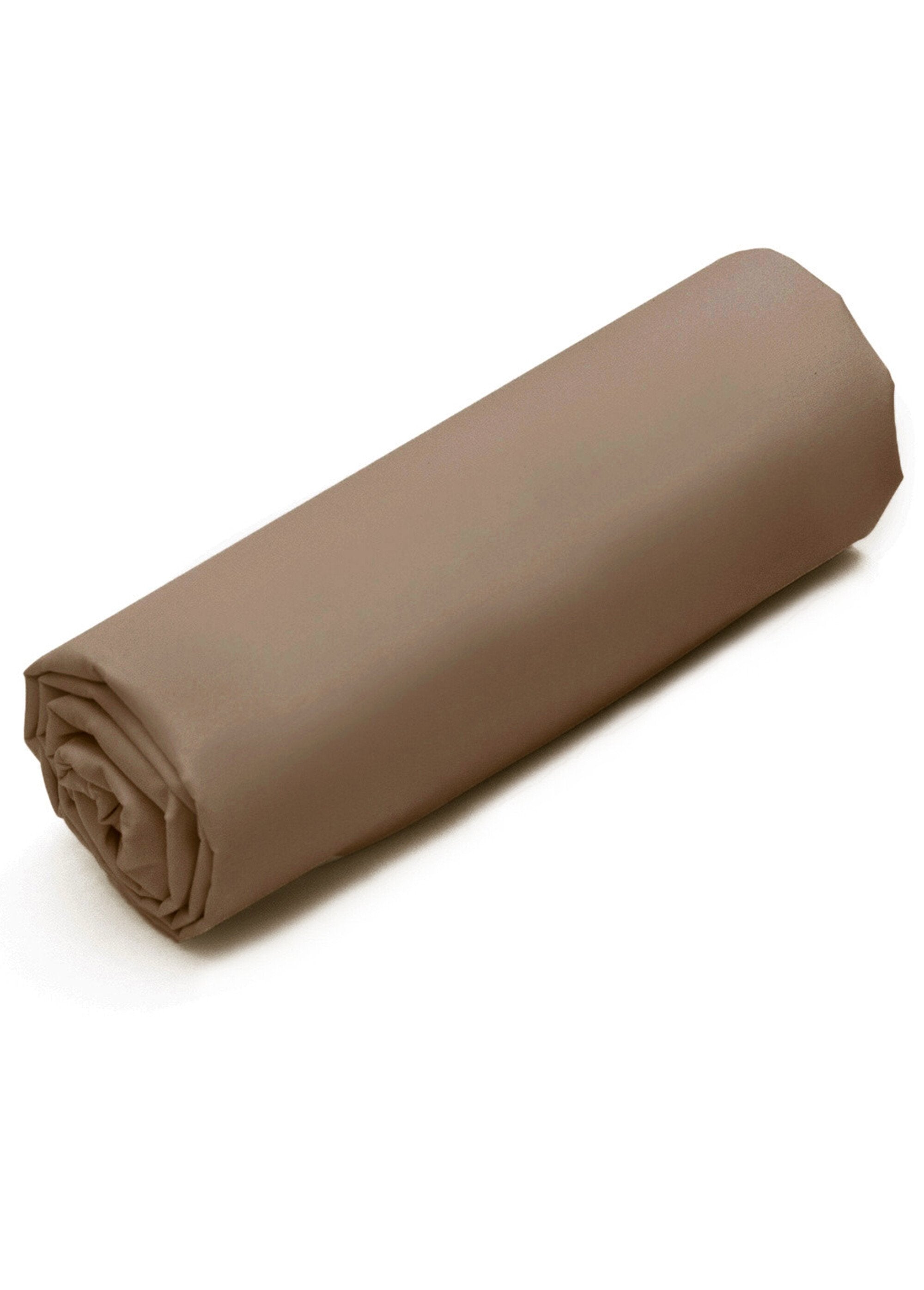 RELAX_plain_pure_cotton_fitted_sheet_Taupe_brown_FA1_slim