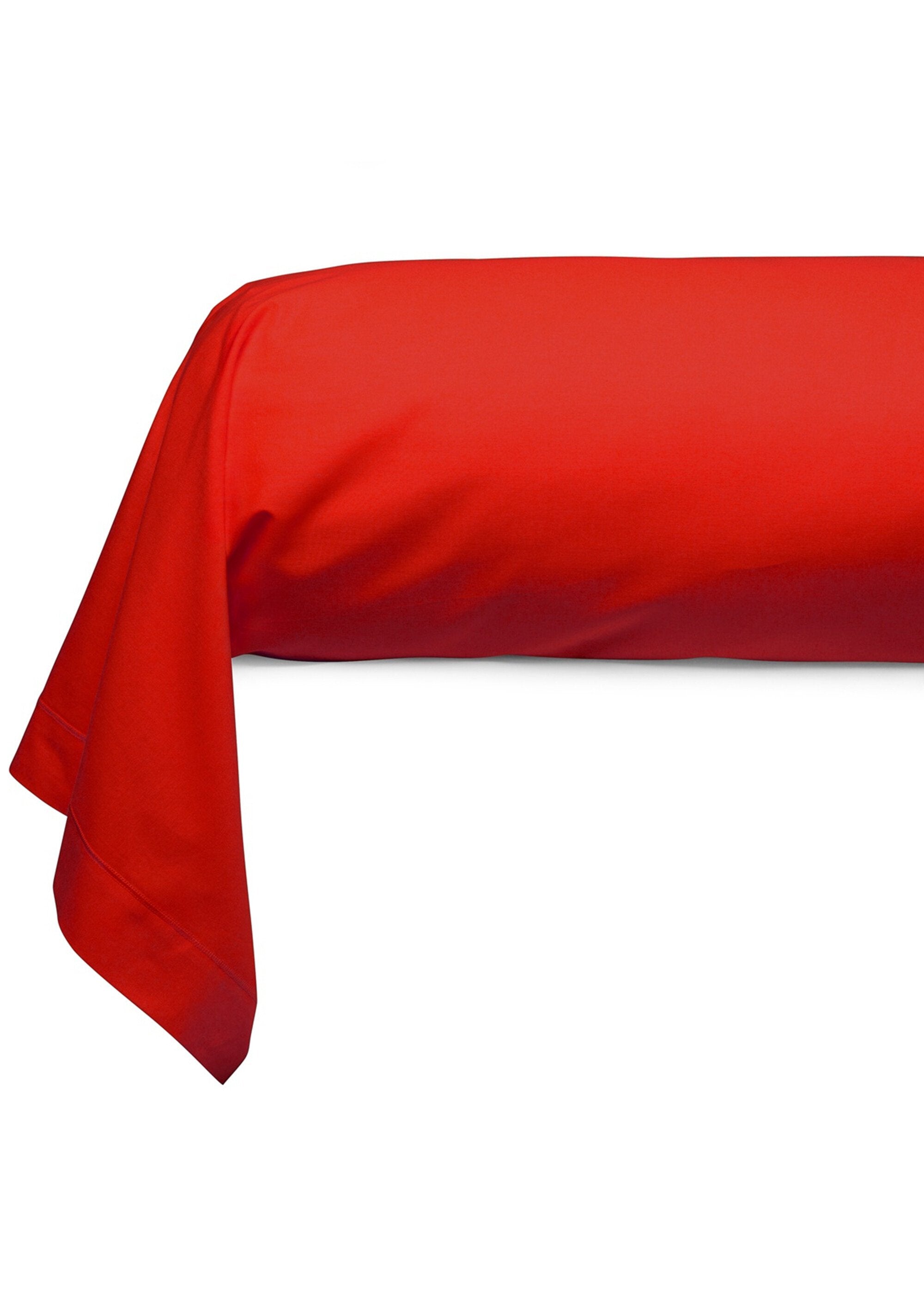 RELAX_plain_pure_cotton_pillowcase_Nasturtium_red_FA2_slim