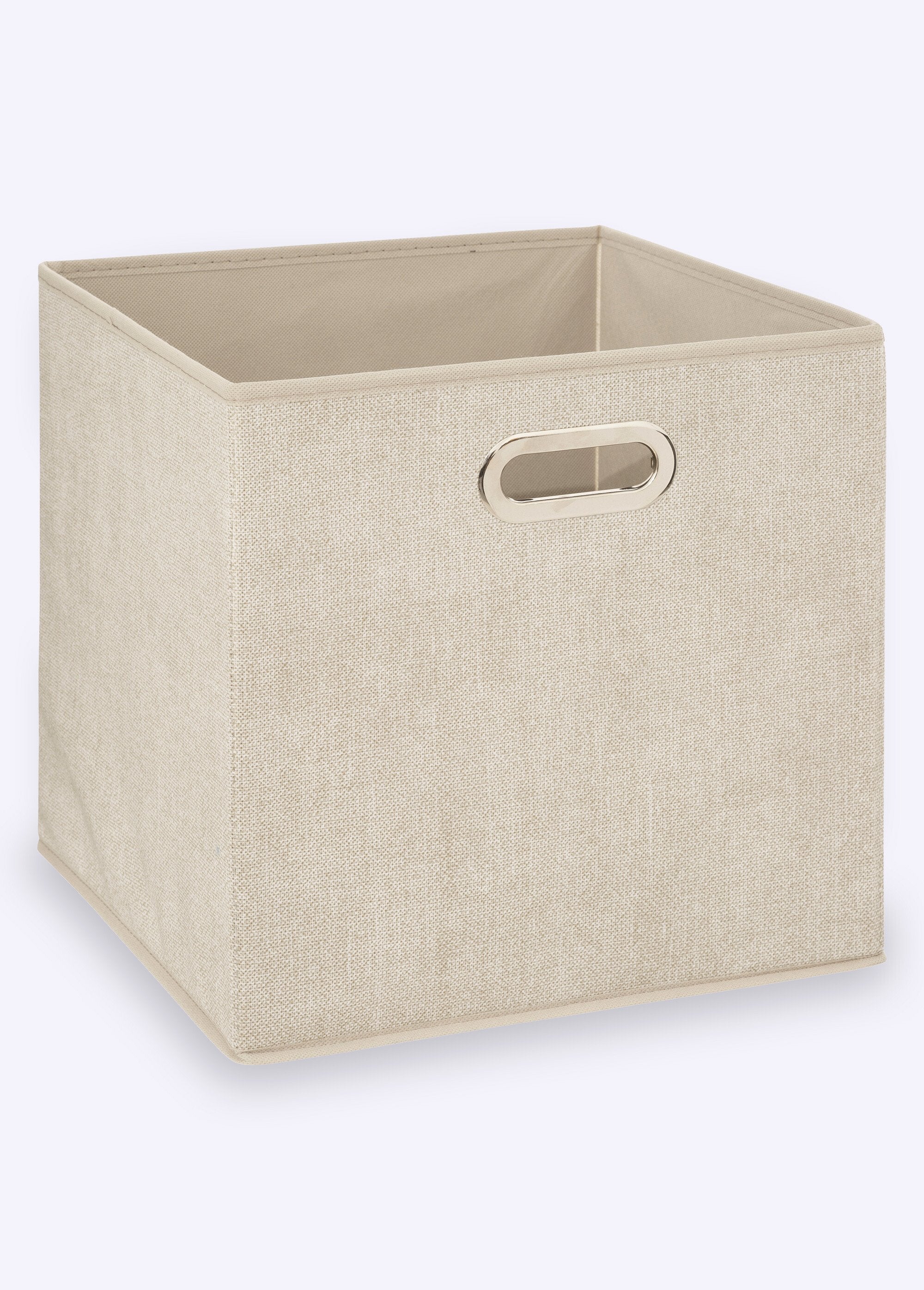Foldable_storage_basket,_metal_handle_Beige_FA1_slim