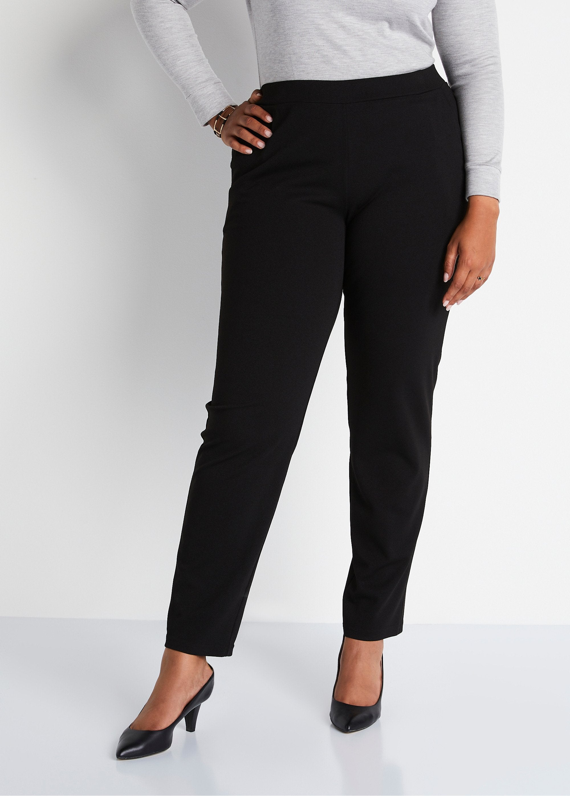 Straight_pants_with_elasticated_waist_and_crepe_knit_Black_FA1_curvy