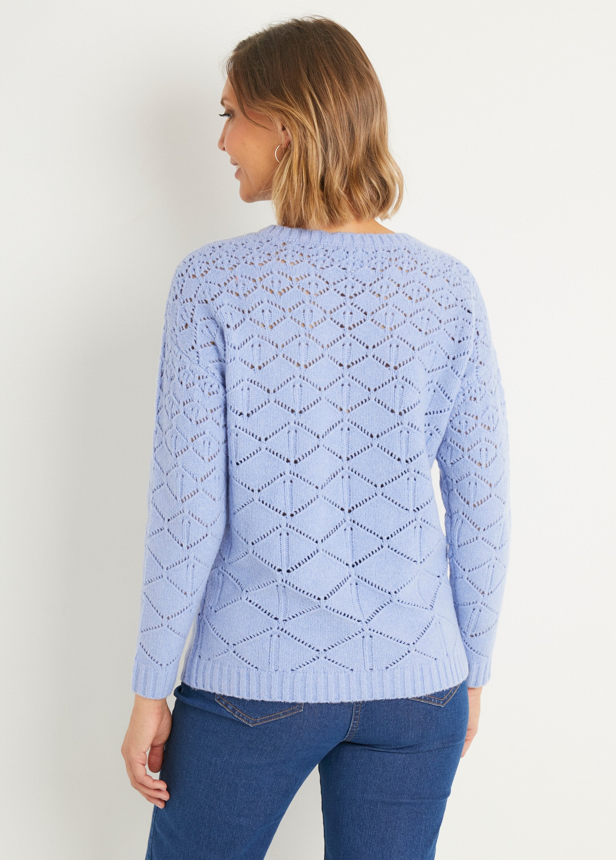 Openwork_short_sweater,_round_neck,_long_sleeves_Blue_DO1_slim