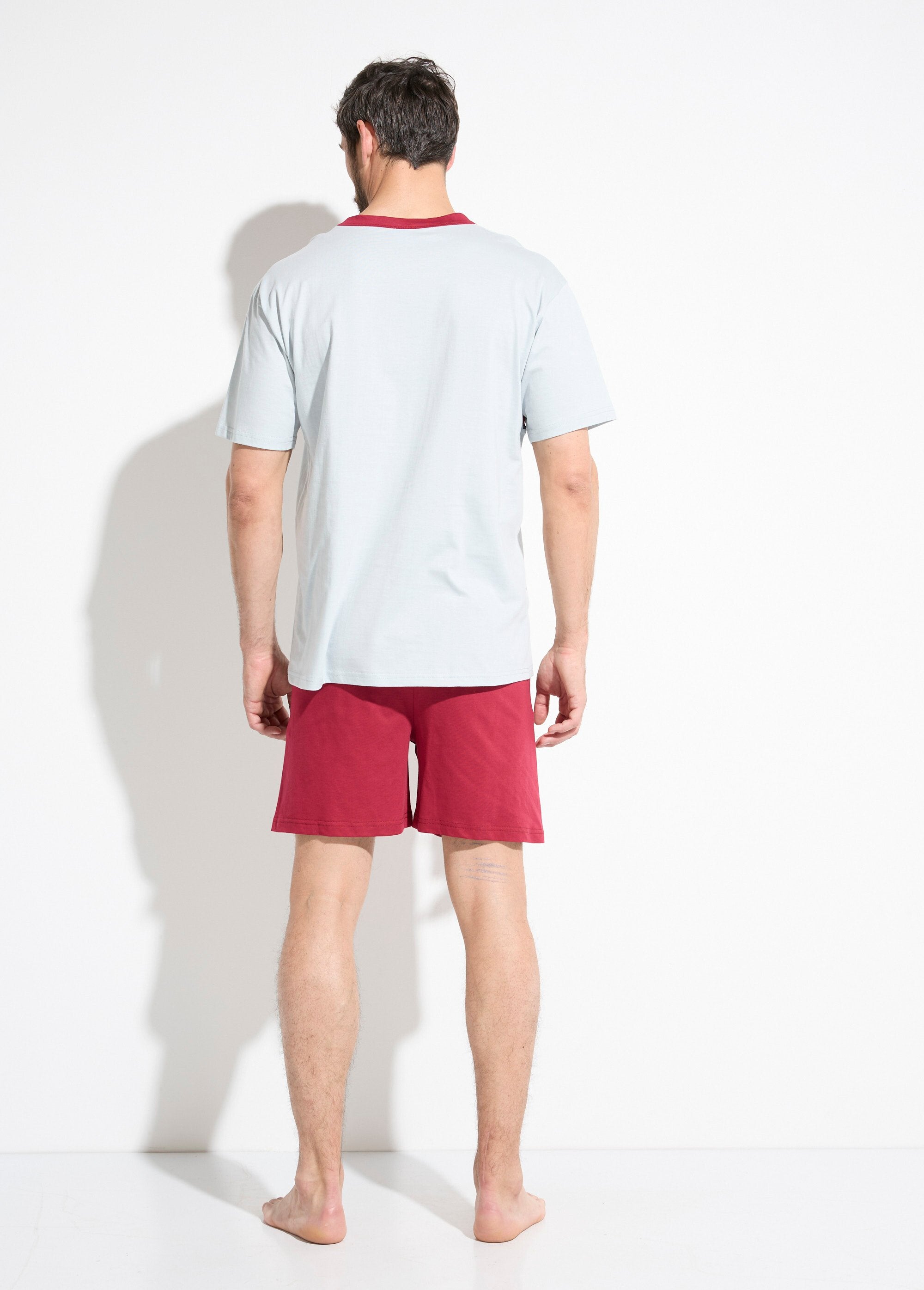 Pyjama_short_coton_bicolore_Bordeaux_DO1_slim
