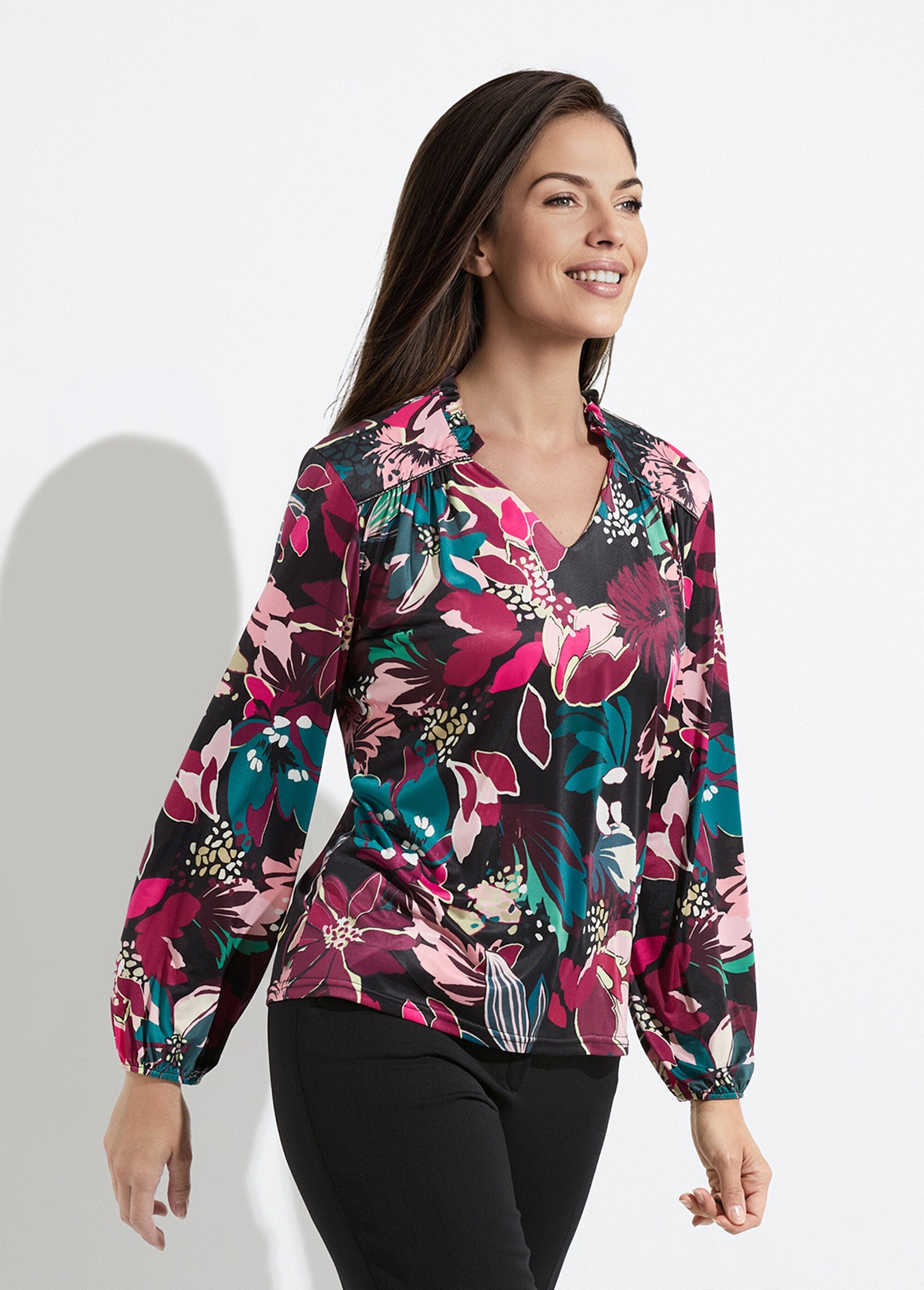 T-shirt_col_montant_imprimé_fleurs_Imprime_fuchsia_FA1_slim