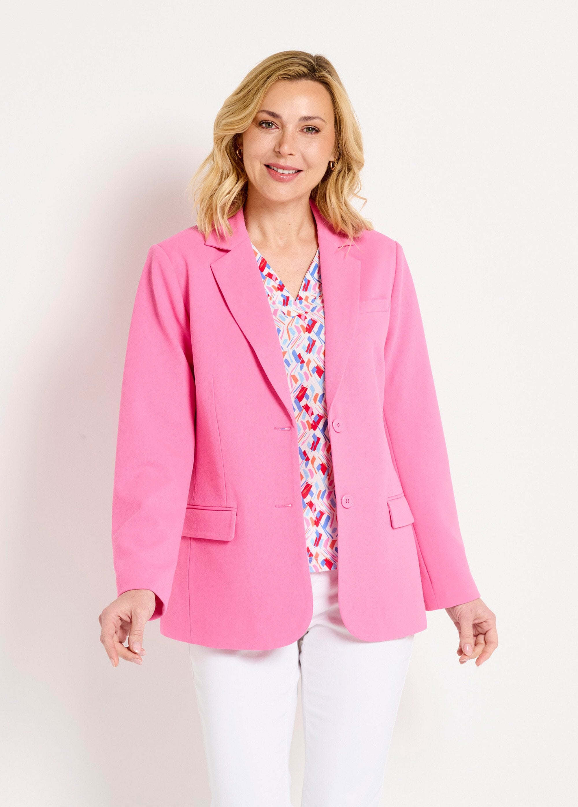 Straight_cut_plain_knit_blazer_jacket_Pink_FA1_slim