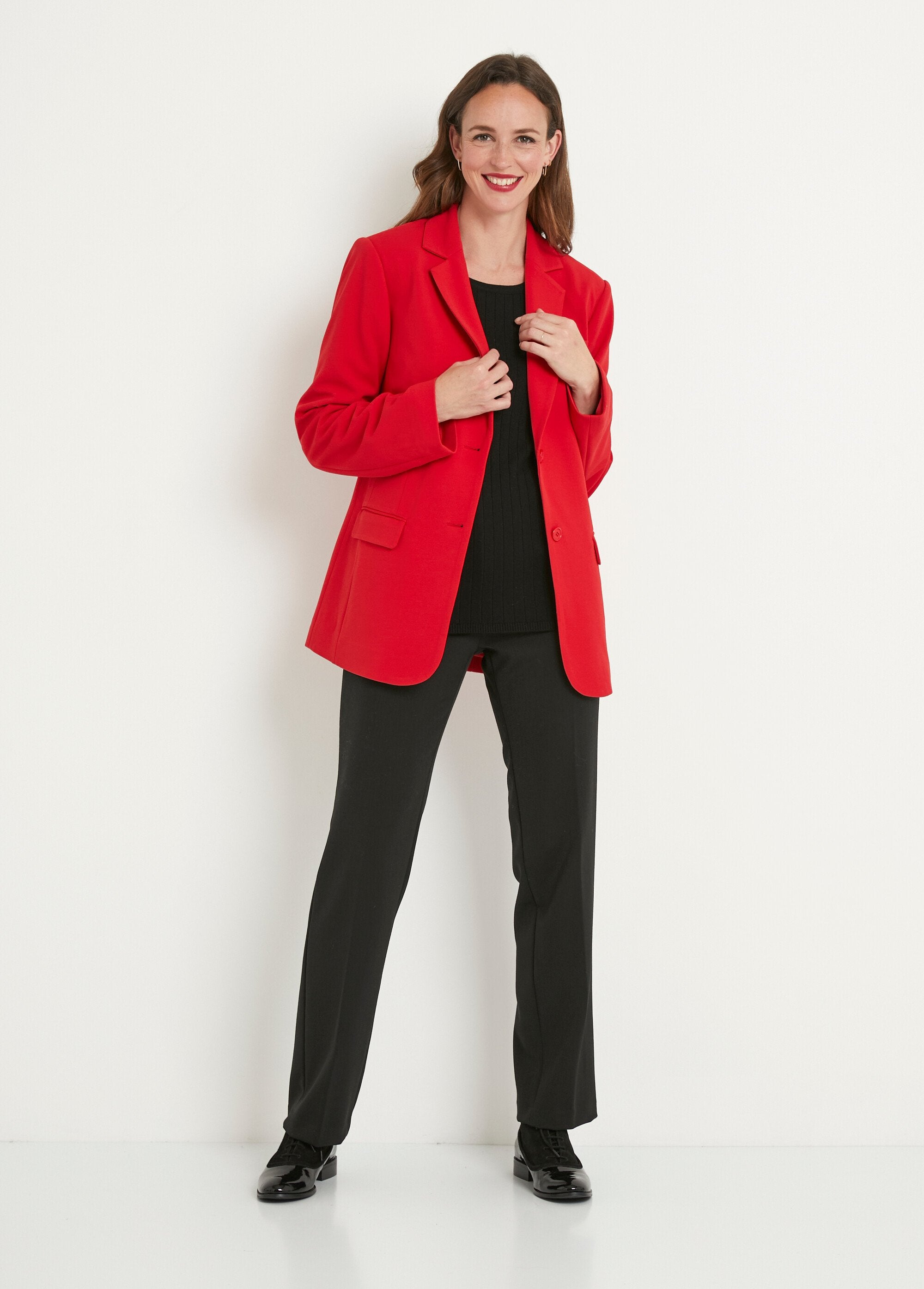 Plain_blazer_jacket,_straight_cut,_tailored_collar_Red_SF1_slim