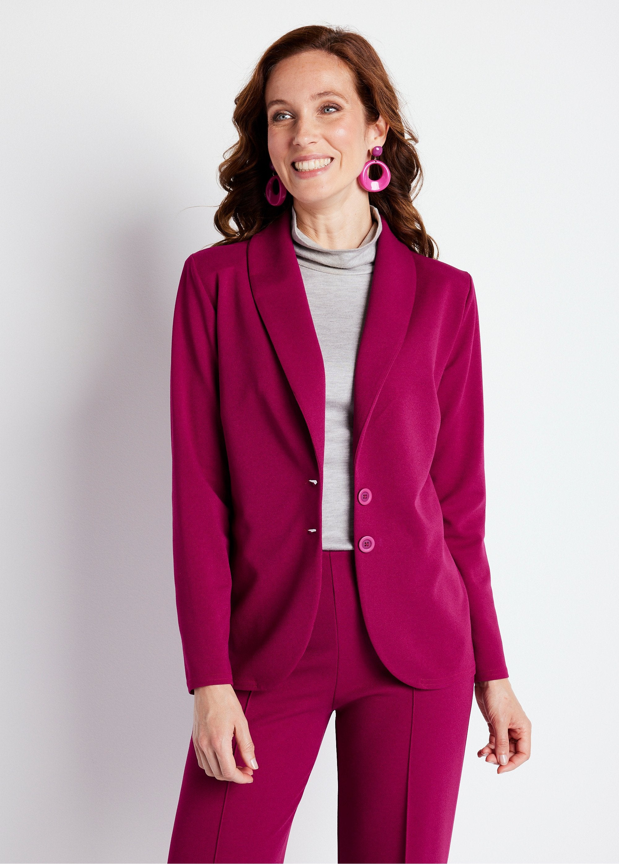 Fluid_knit_shawl_collar_jacket_Raspberry_FA1_slim