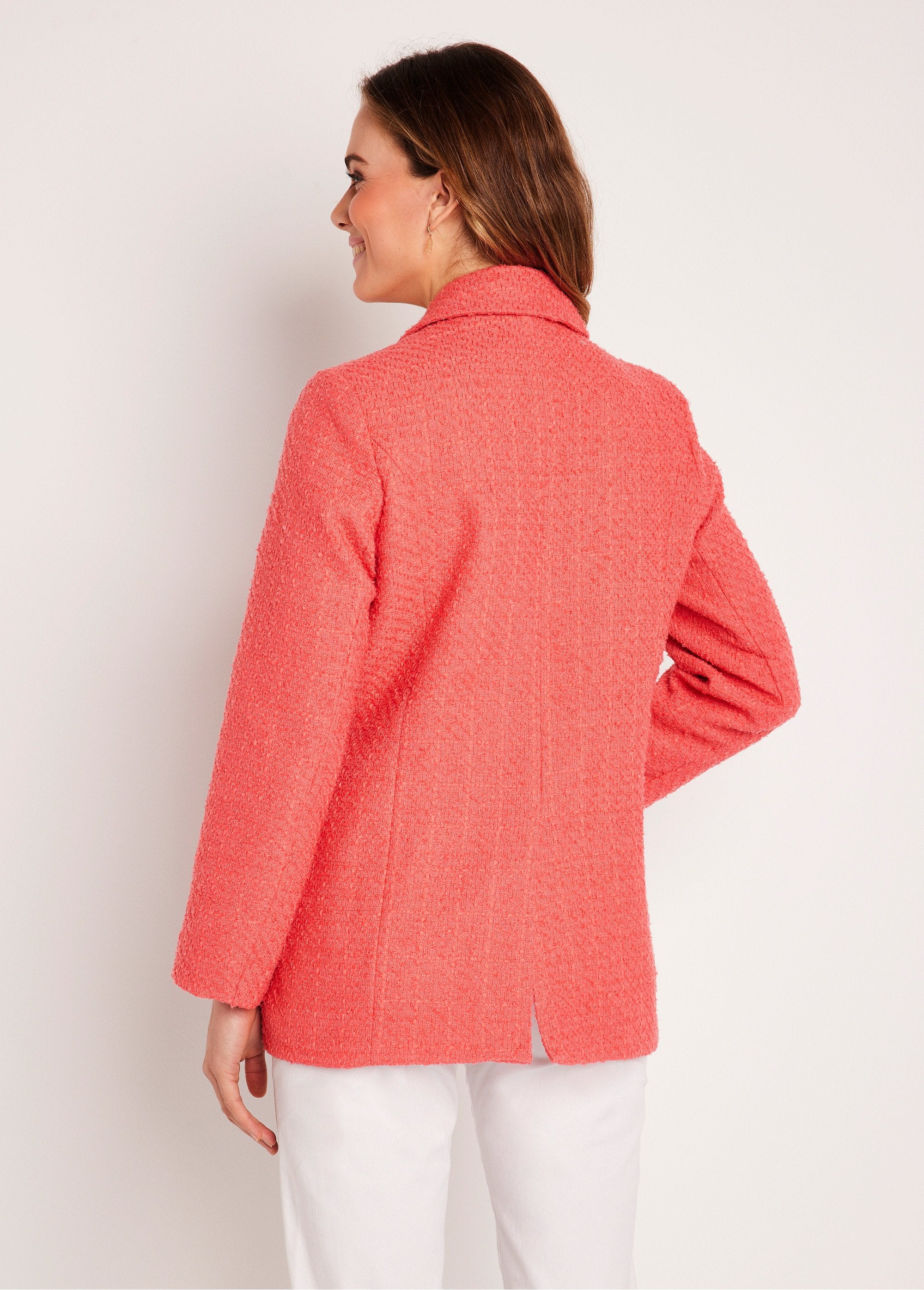 Straight_buttoned_jacket_in_basket_weave_fabric_with_tailored_collar_Coral_DO1_slim